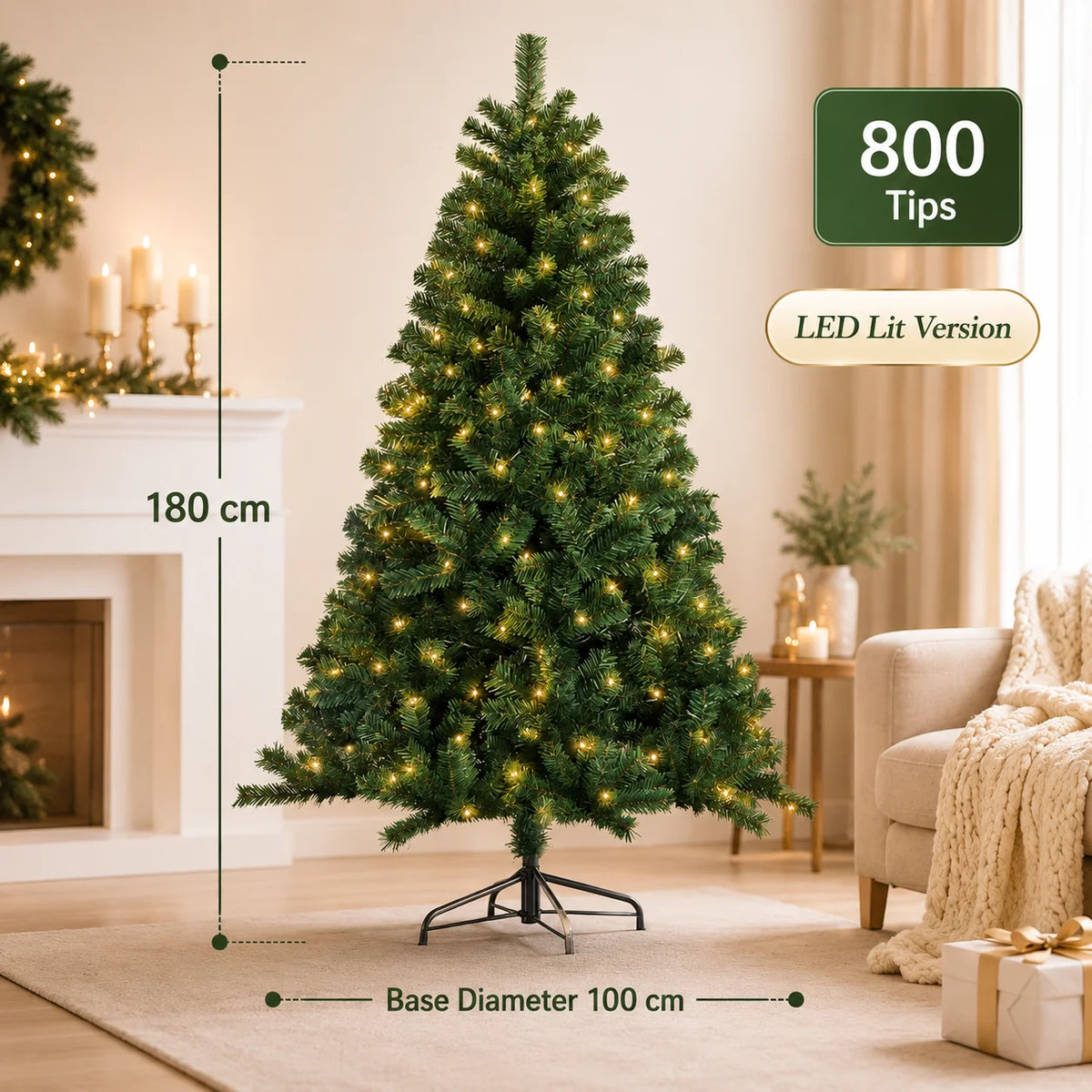 Sapin de Noël artificiel lumineux