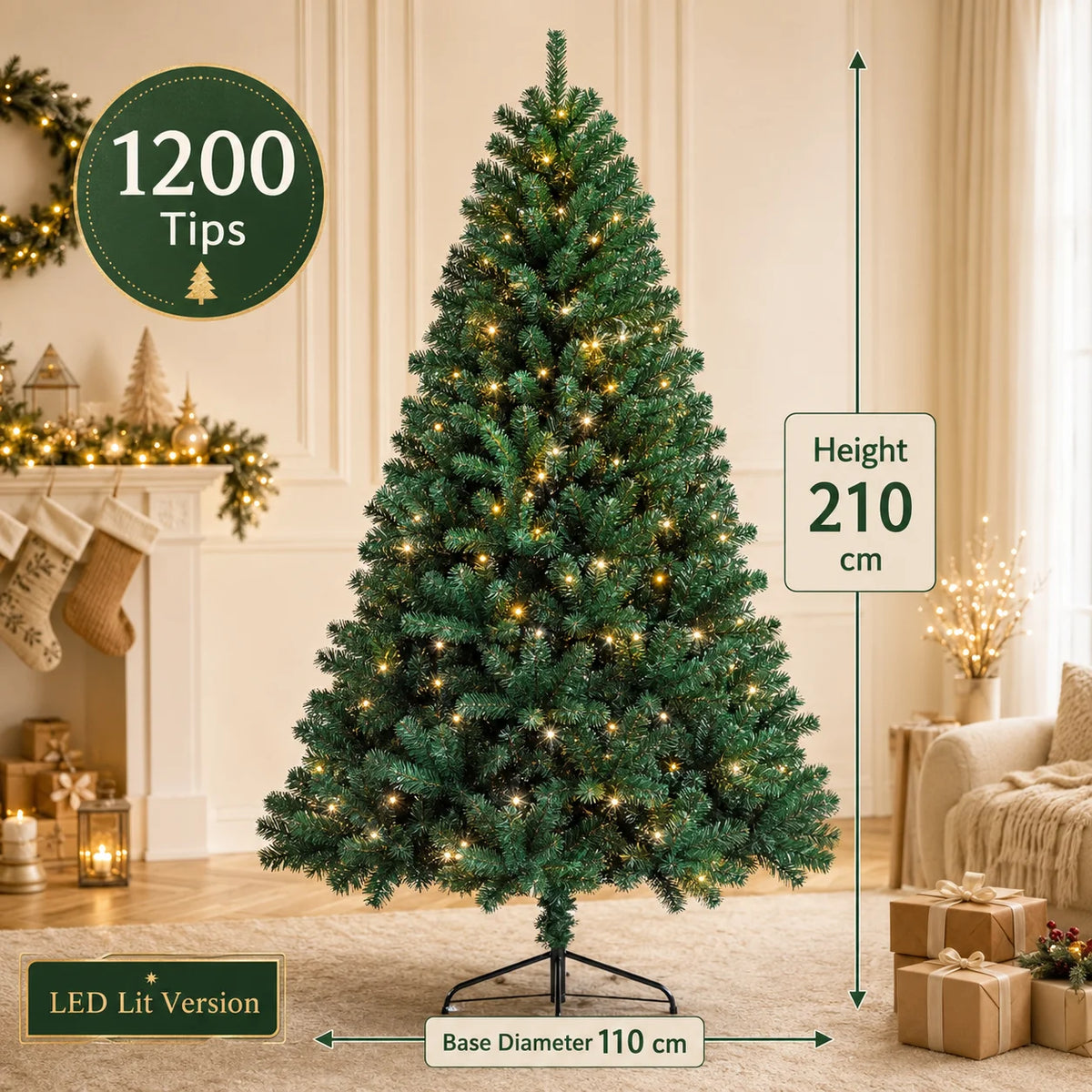 Sapin de Noël artificiel lumineux