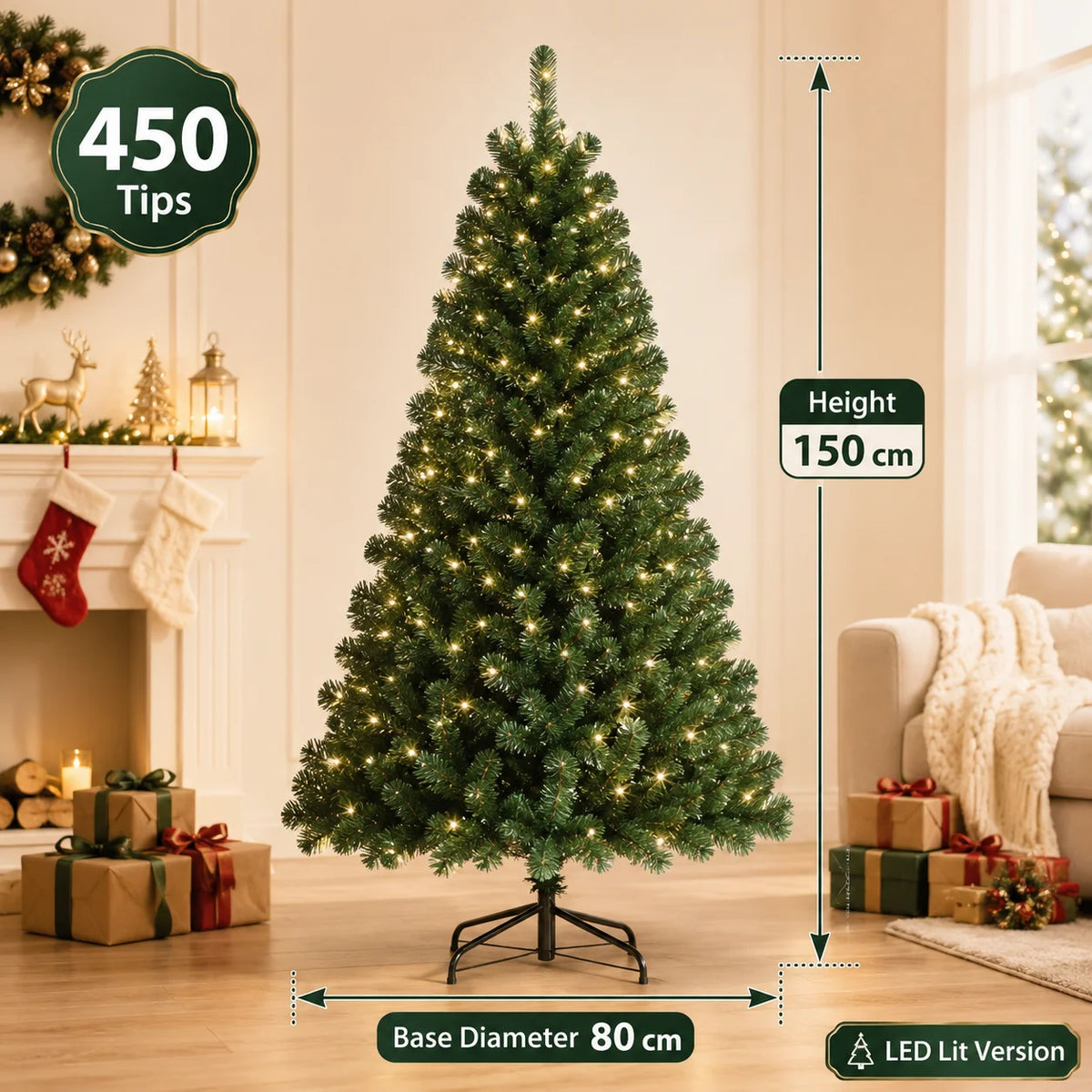 Sapin de Noël artificiel lumineux