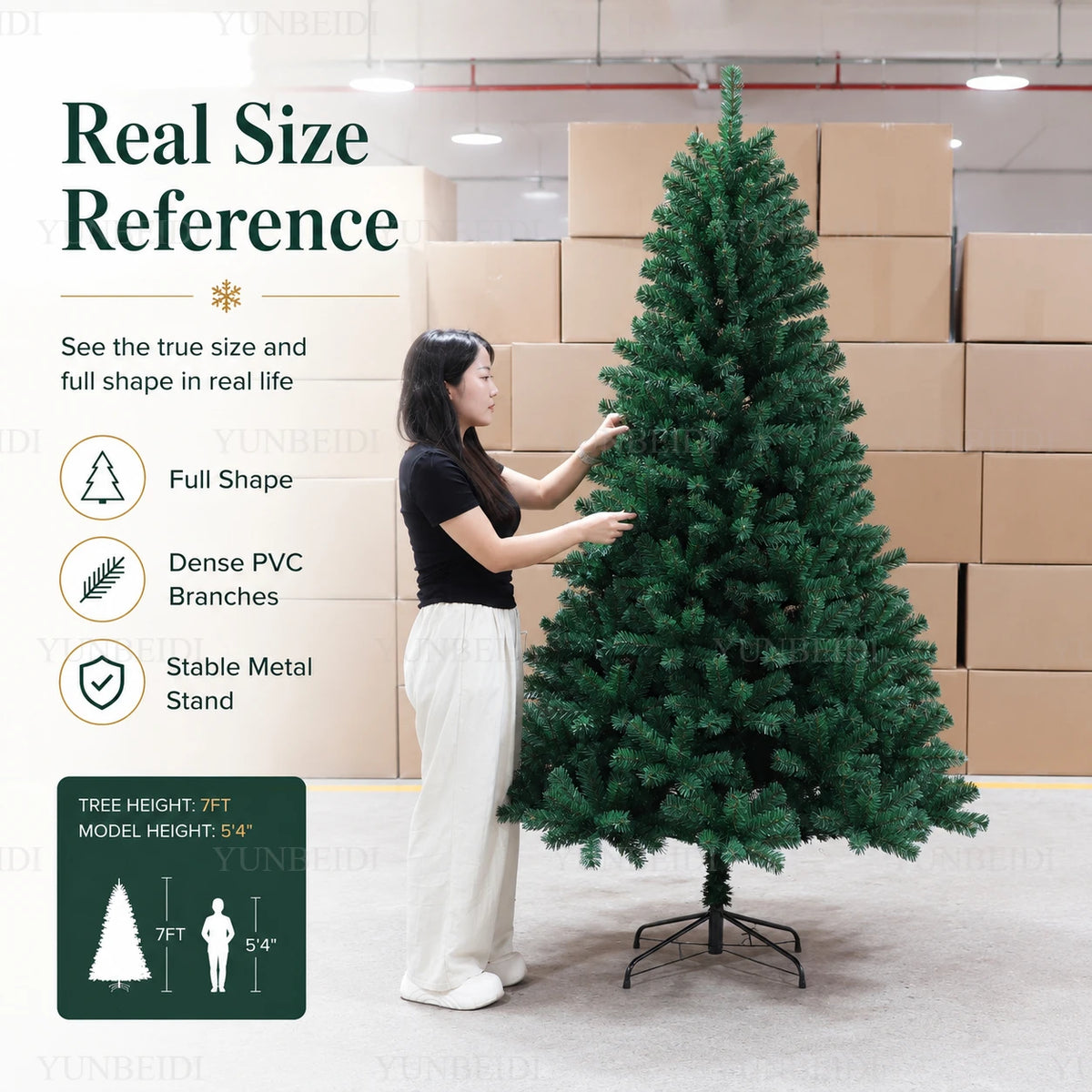 Structure et pied métallique du sapin de Noël