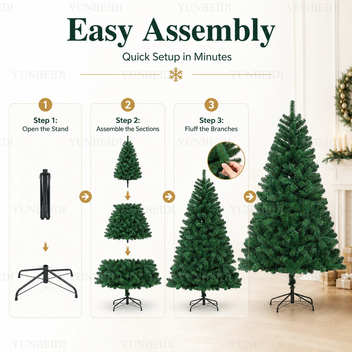 Sapin de Noël artificiel en différentes hauteurs