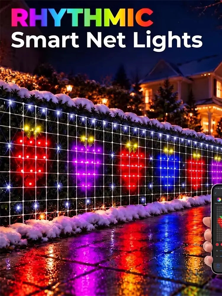 Guirlande lumineuse USB installée pour Noël